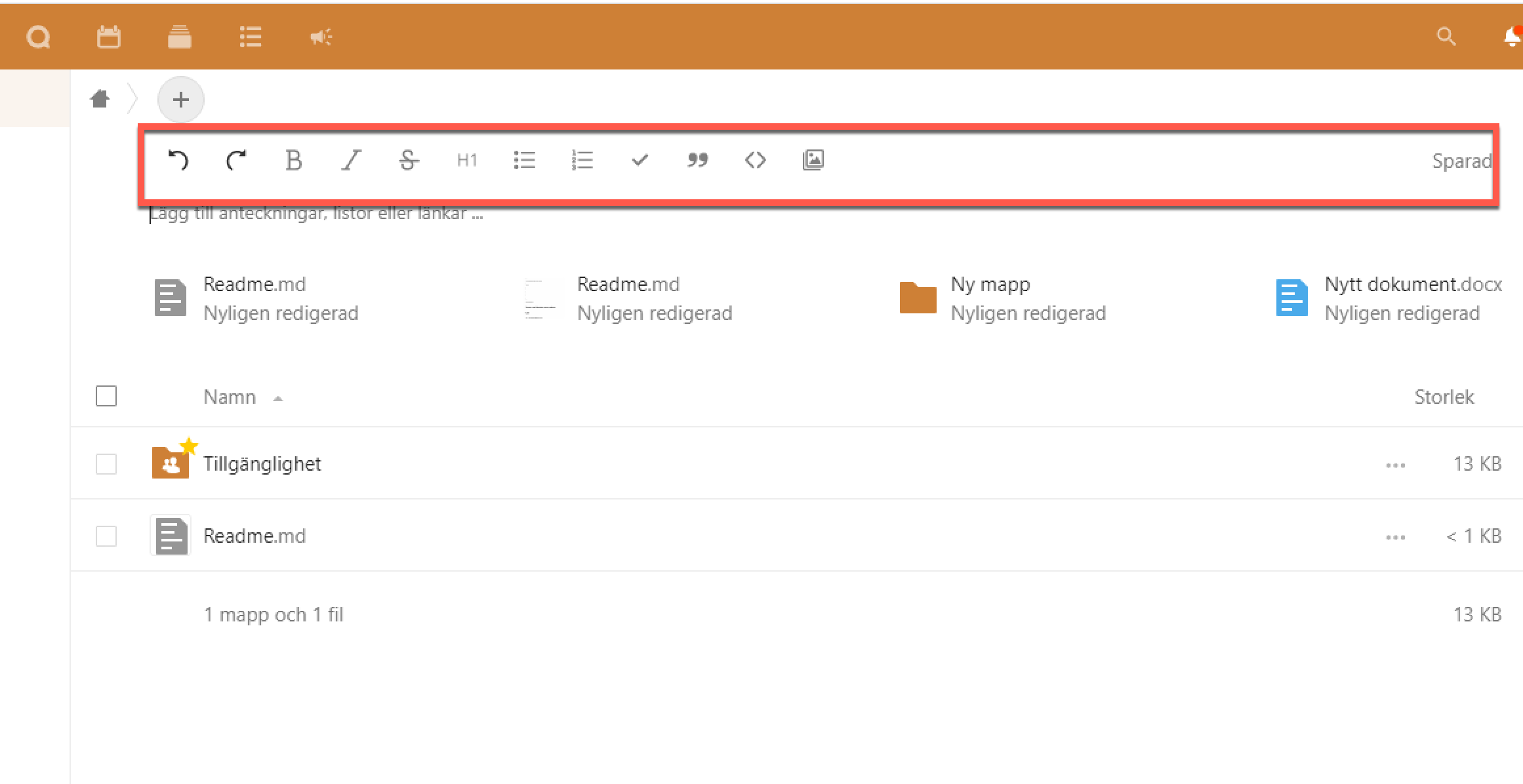 Editorbar in texteditor are marked.