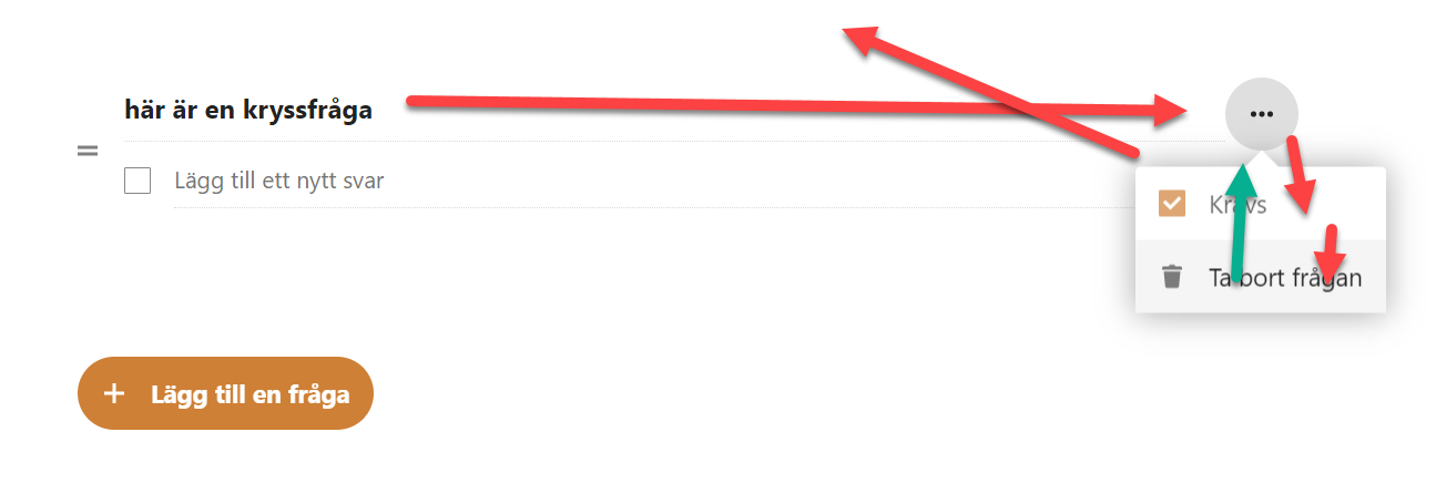 Arrow goes from headning to dotted buttons though menu and navigation menu.