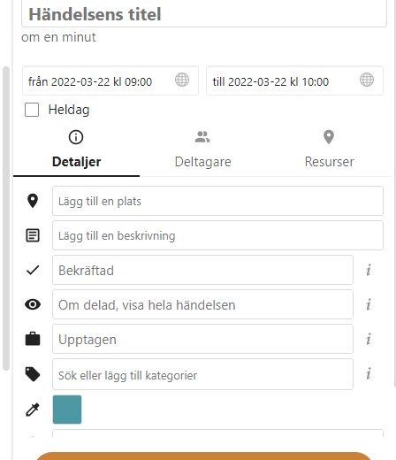 Event detail fly-out is opend.