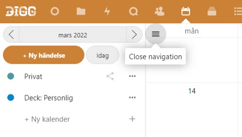 Cloase navigation button to sidemenu.
