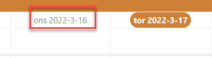 Date in calender view are marked.