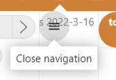 Close navigation on sidemenu is marked. 