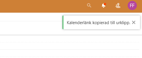 Failed to copy message displayed