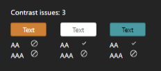 Screenshot from edge browser contrast checker.