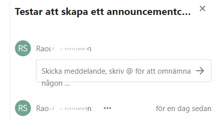 Message view announcmentcenter.