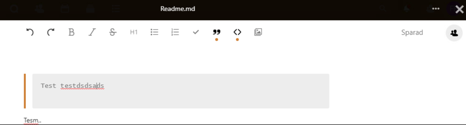 Text editor on full screen modal.