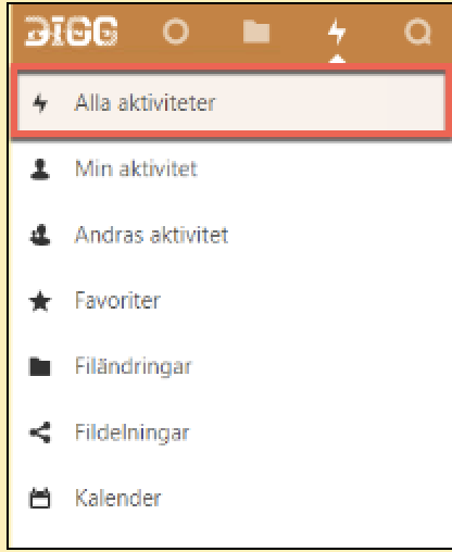 First object in side menu are marked.
