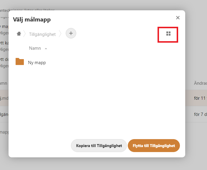 Gridd button to add new file is marked in modal. 